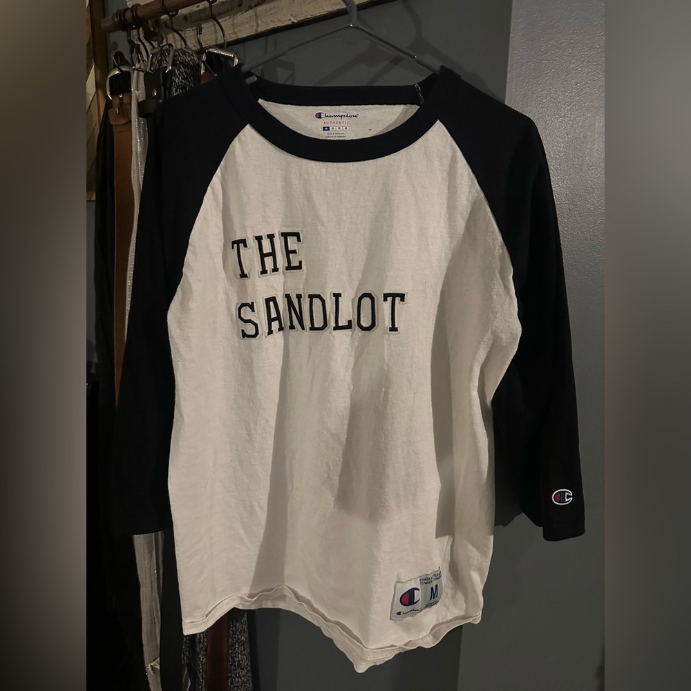 Champion Sandlot ⚾️ Black and White Raglan Tee